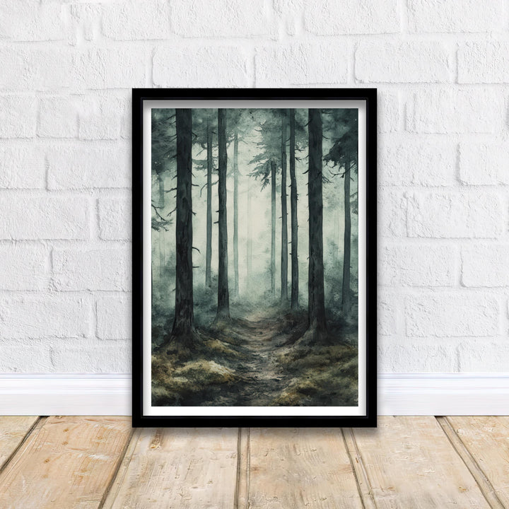 North Carolina Watercolor Travel Poster