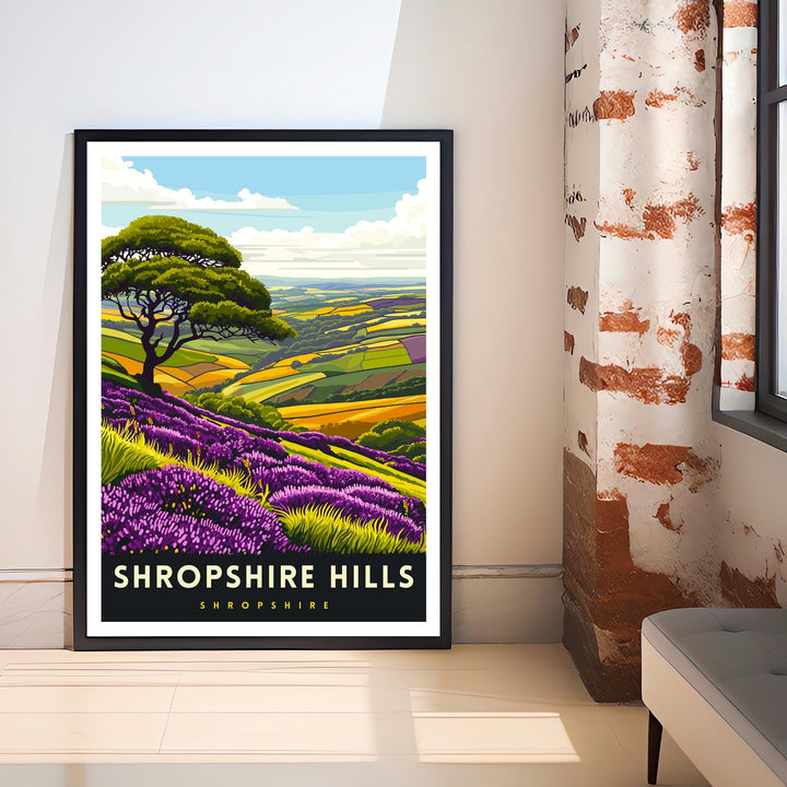 Shropshire Hills Travel Poster Shropshire