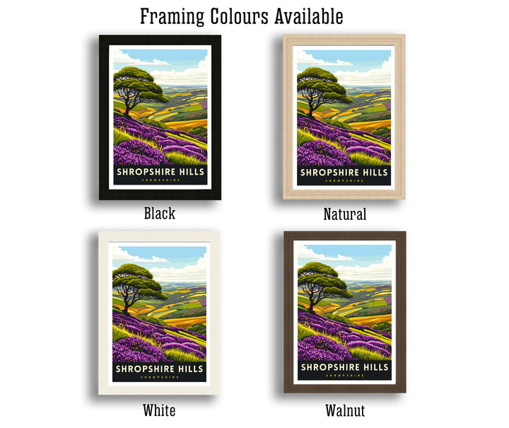 Shropshire Hills Travel Poster Shropshire
