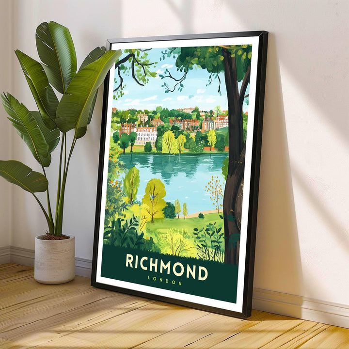 Richmond London Travel Poster Wall Art Richmond Poster London Parks Art Richmond Gift Nature Lover London Art