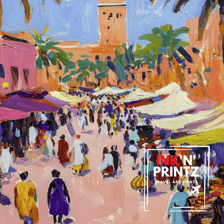 Marrakech Morocco Travel Poster