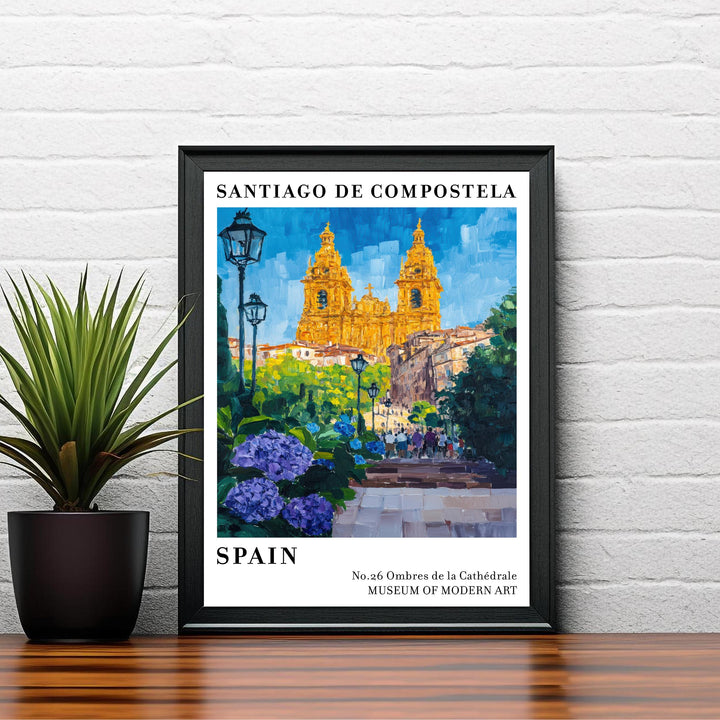 Santiago de Compostela Spain Travel Poster