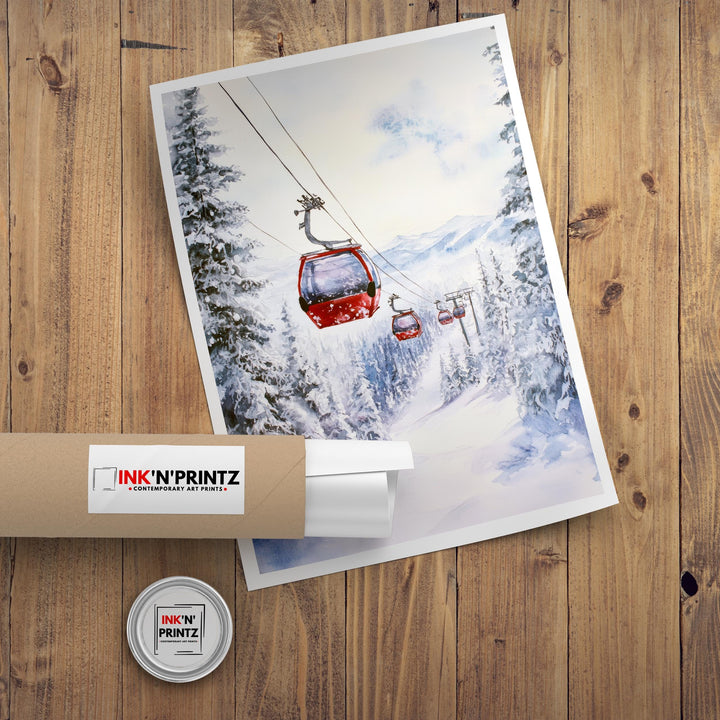 Aspen Colorado Watercolor Travel Poster