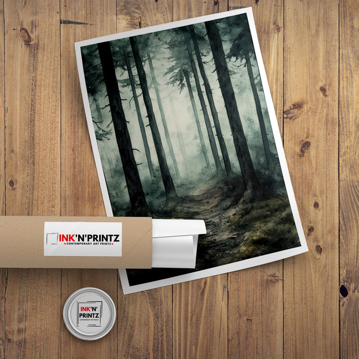 North Carolina Watercolor Travel Poster