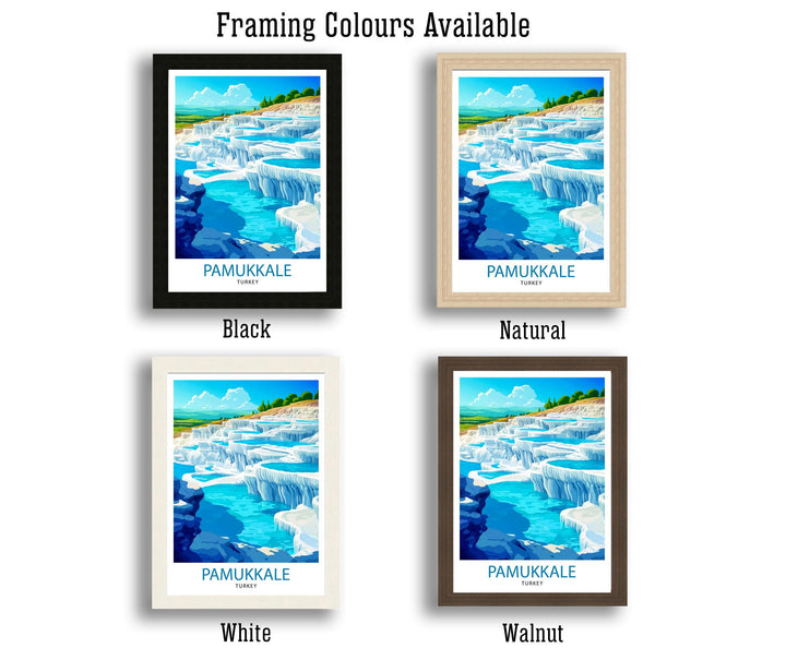 Pamukkale Turkey Travel Poster