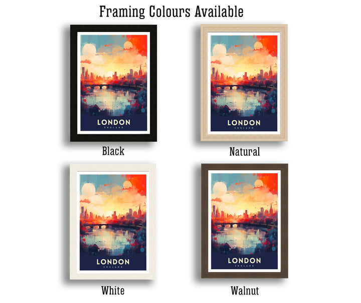 London Travel Poster London Wall Art London Home Decor London Illustration Travel Poster Gift For London UK Home Decor