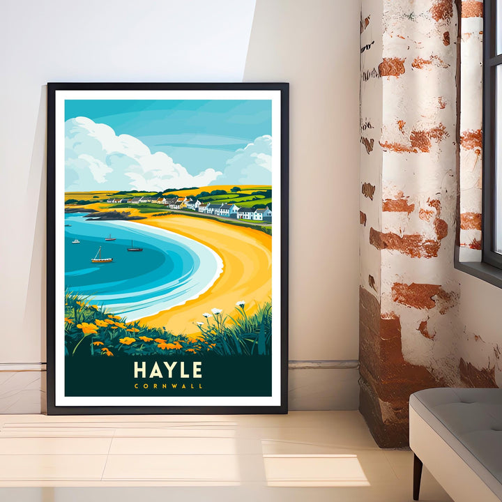 Hayle Cornwall Travel Poster Cornwall