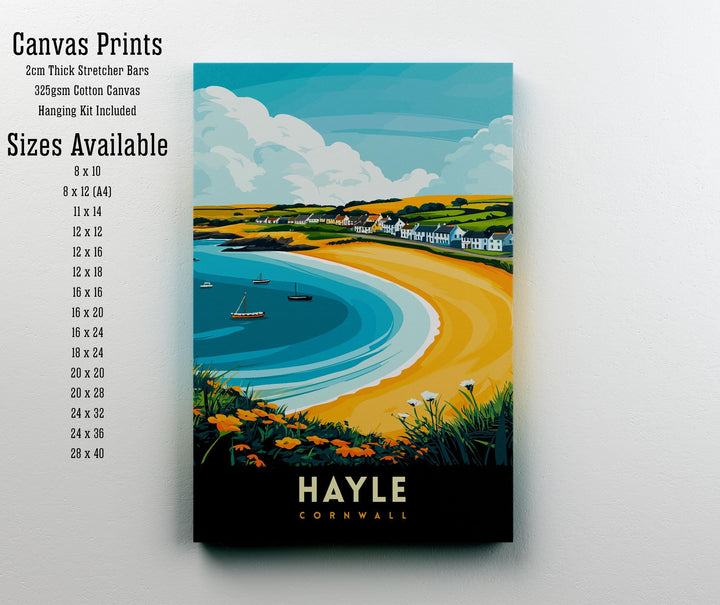 Hayle Cornwall Travel Poster Cornwall