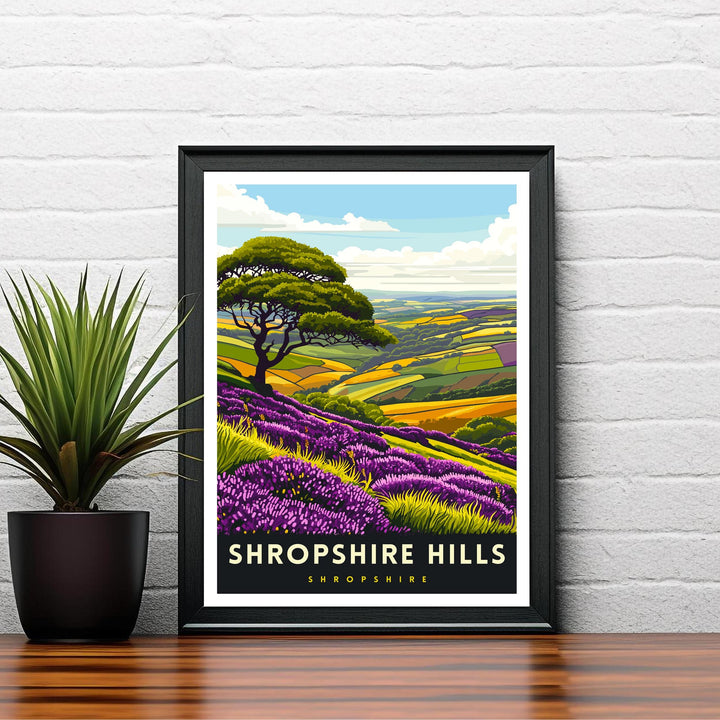 Shropshire Hills Travel Poster Shropshire