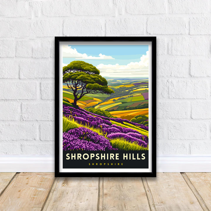 Shropshire Hills Travel Poster Shropshire