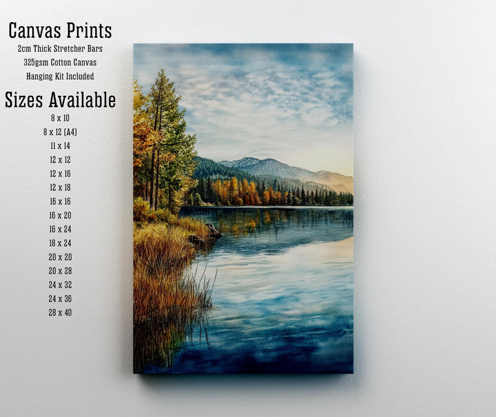 Big Bear Lake Watercolor Painting Wall Art Big Bear Lake Poster California Mountain Art Watercolor Art Scenic Views Nature Lover Gift