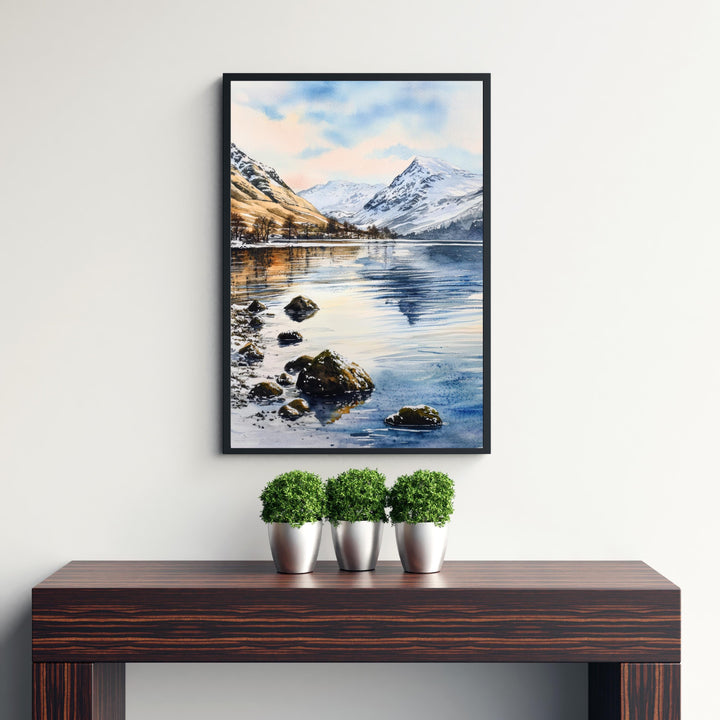 Ullswater Lake District Watercolor Painting Lake District Art Watercolor Landscape Ullswater Poster Scenic Lake Art UK Nature Art