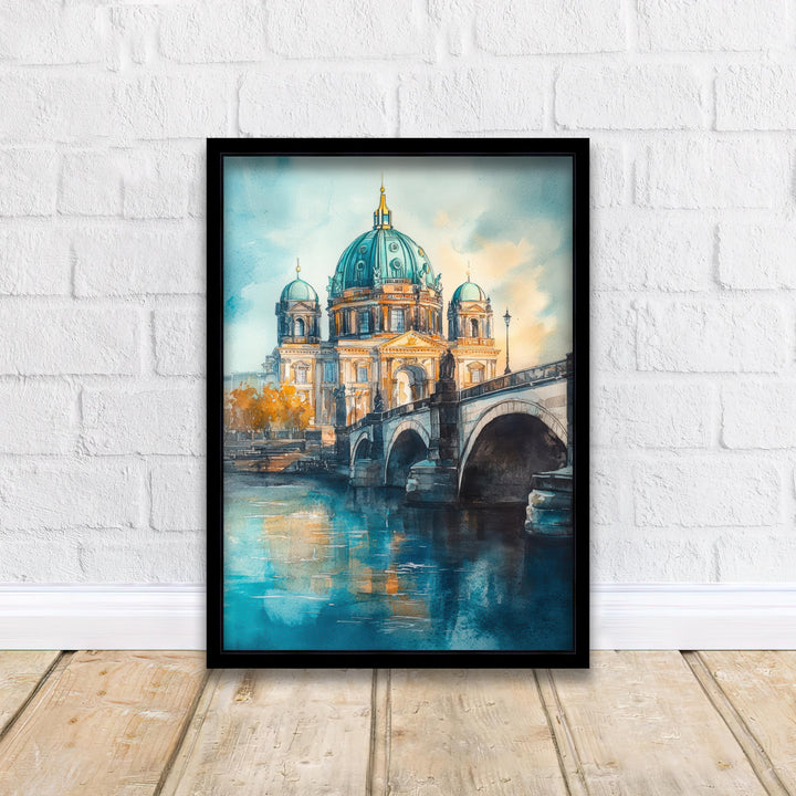 Berlin Watercolor Painting Berlin City Art Watercolor Landscape Berlin Poster German City Art Urban