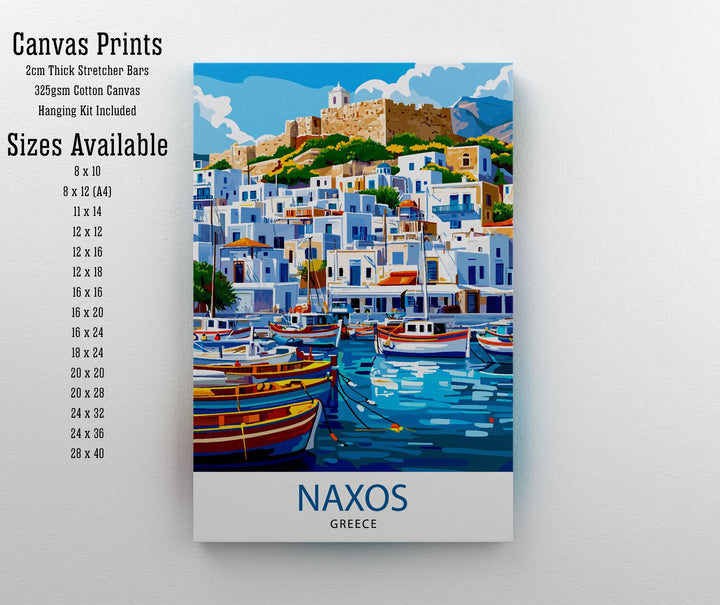 Naxos Travel Poster Greek Island Art Naxos Poster Greece Travel Decor Greek Islands Poster Scenic Naxos Art