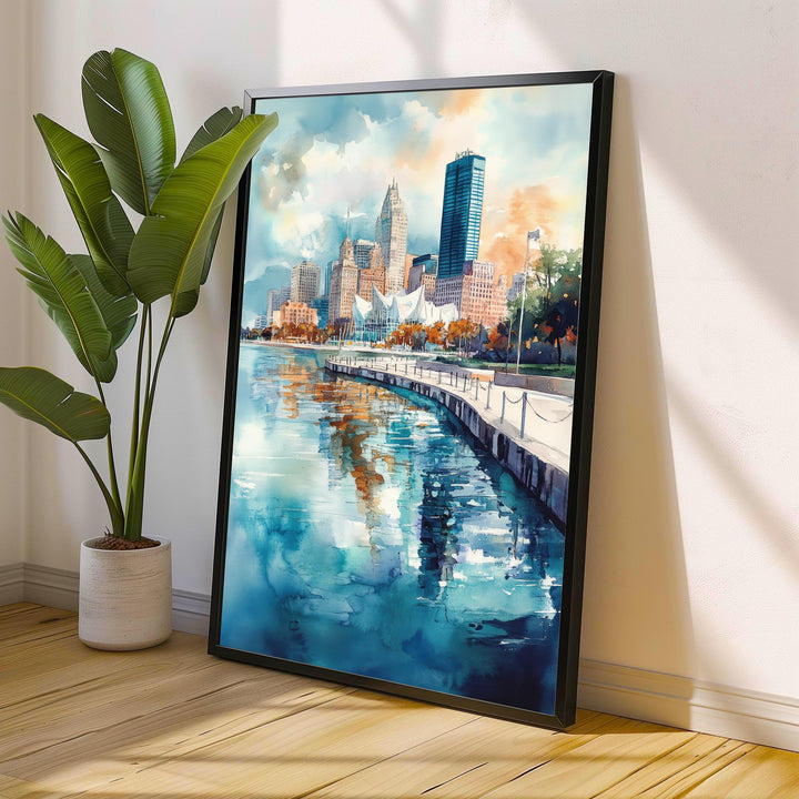 Wisconsin Watercolor Painting Wisconsin Landscape Art Watercolor Nature Poster Scenic Wisconsin Art Rural Wisconsin Decor