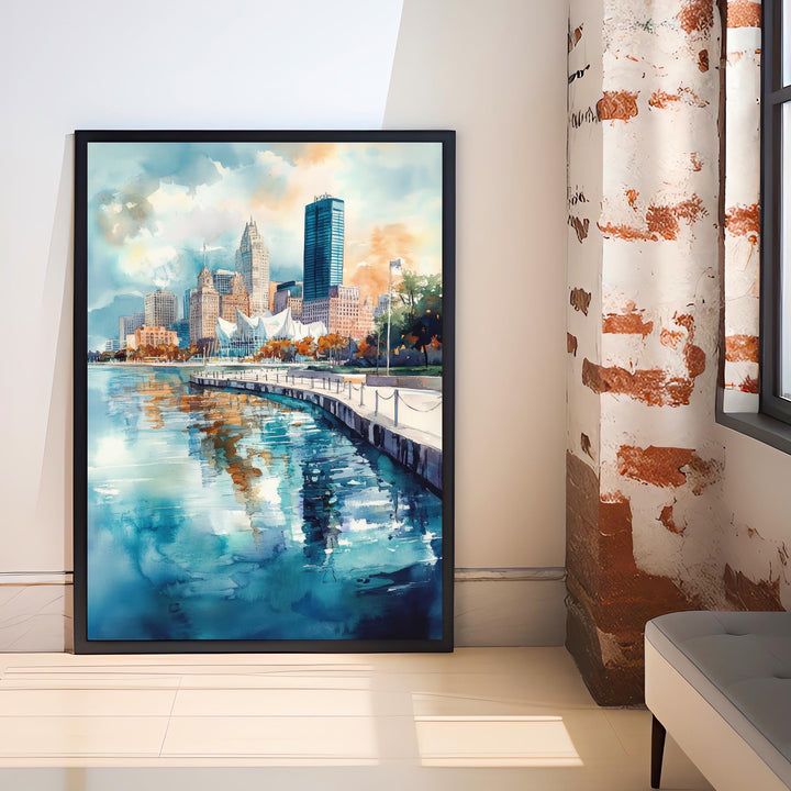 Wisconsin Watercolor Painting Wisconsin Landscape Art Watercolor Nature Poster Scenic Wisconsin Art Rural Wisconsin Decor