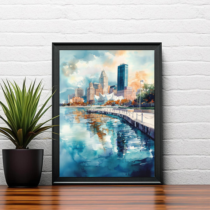 Wisconsin Watercolor Painting Wisconsin Landscape Art Watercolor Nature Poster Scenic Wisconsin Art Rural Wisconsin Decor