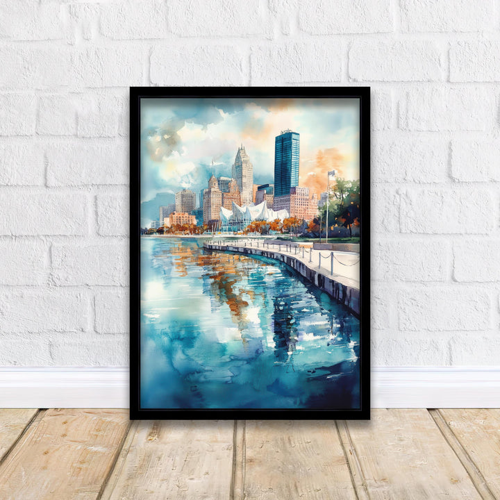 Wisconsin Watercolor Painting Wisconsin Landscape Art Watercolor Nature Poster Scenic Wisconsin Art Rural Wisconsin Decor