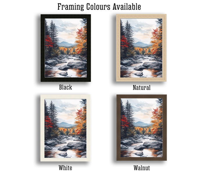 Adirondack Mountains Watercolor Painting Adirondack Landscape Art Watercolor Nature Poster Scenic Adirondacks Art Mountain Decor