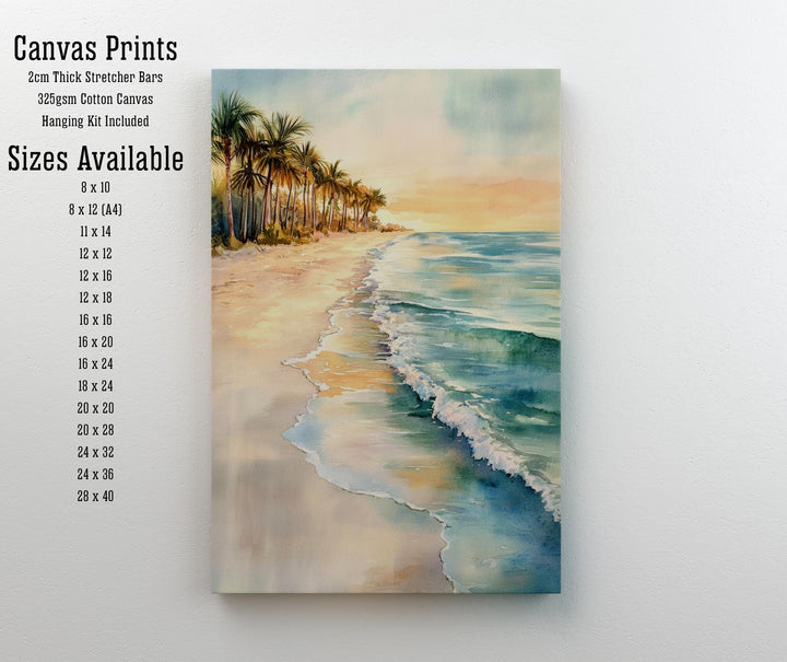 Marco Island Watercolor Painting Florida Beach Art Marco Island Poster Watercolor Seascape Tropical Art Scenic Marco Island Decor