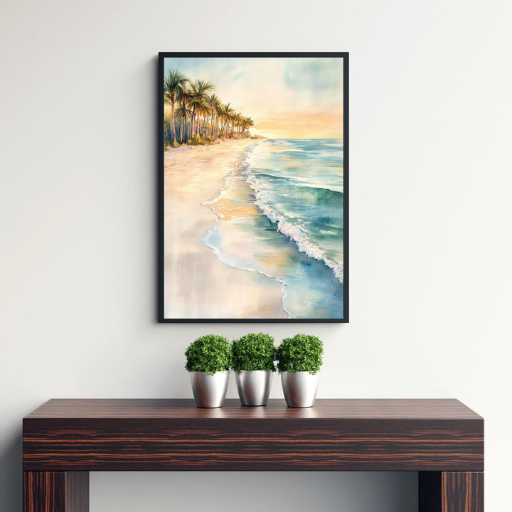 Marco Island Watercolor Painting Florida Beach Art Marco Island Poster Watercolor Seascape Tropical Art Scenic Marco Island Decor