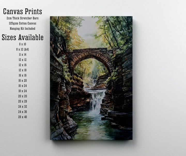 Finger Lakes Watercolor Painting New York Landscape Art Finger Lakes Poster Watercolor Nature Art Scenic Finger Lakes Decor