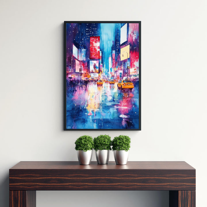 Broadway NY Watercolor Painting New York City Art Broadway Poster Watercolor Cityscape Scenic Broadway