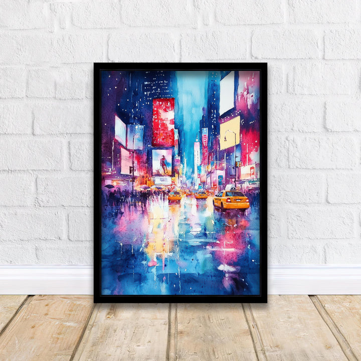 Broadway NY Watercolor Painting New York City Art Broadway Poster Watercolor Cityscape Scenic Broadway