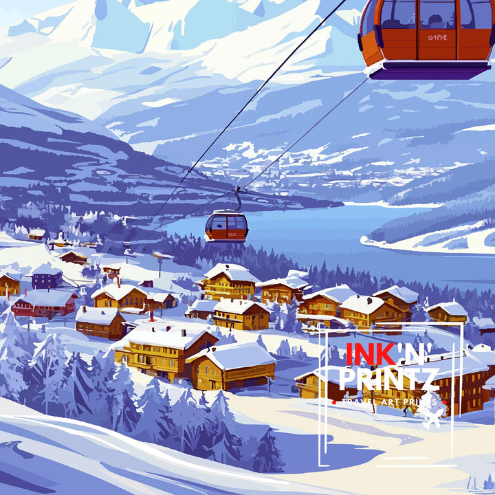 Åre & Stockholm Travel Poster – Scenic Swedish Landscape Art & Wall Decor