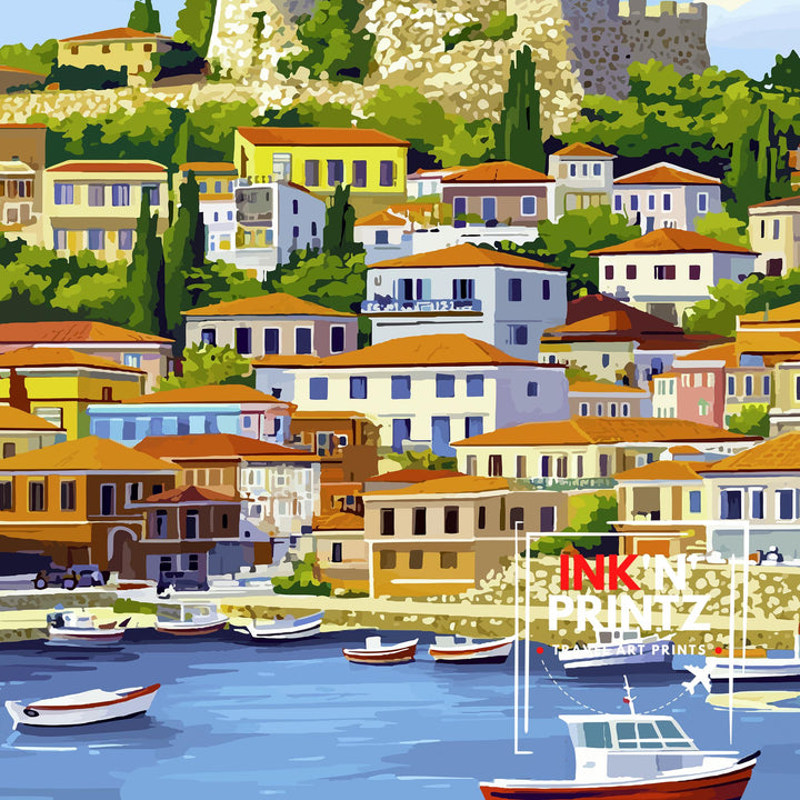 Kavala Greece Travel Poster Greek City Art Kavala Poster Scenic Greece Poster Kavala Wall Art Greek Travel Decor