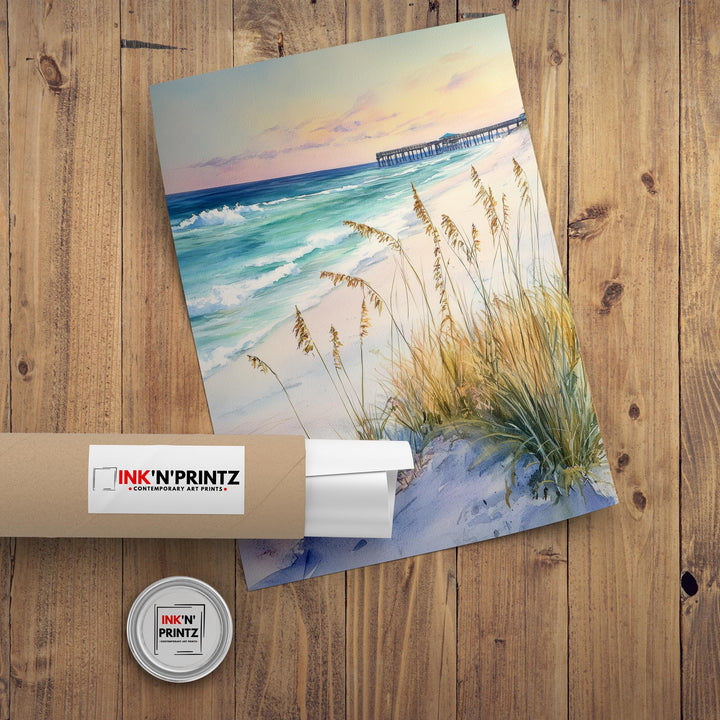 Anna Maria Island Watercolor Painting Wall Art Anna Maria Island Poster Florida Beach Art Coastal Decor Watercolor Art Beach Lover Gift