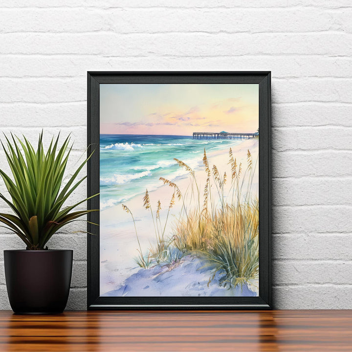 Anna Maria Island Watercolor Painting Wall Art Anna Maria Island Poster Florida Beach Art Coastal Decor Watercolor Art Beach Lover Gift