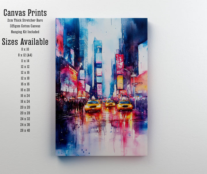 Times Square Watercolor Painting Wall Art Times Square Poster New York City Art Watercolor Art Urban Landscape Nature Lover Gift