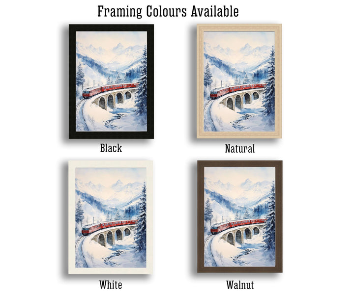 Glacier Express Watercolor Painting Swiss Train Art Glacier Express Poster Scenic Train Journey Watercolor Swiss Landscape Decor