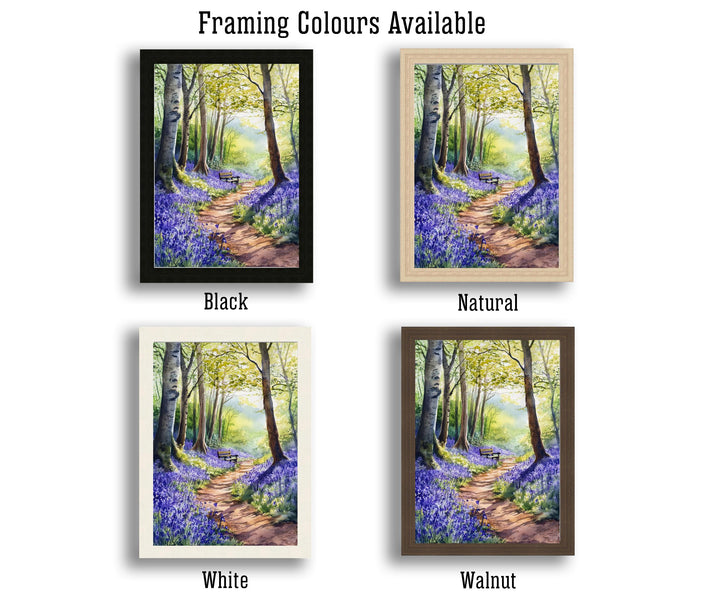 Forest of Dean Watercolour Painting UK Woodland Art Forest of Dean Poster Scenic Forest Art Nature Watercolour Decor