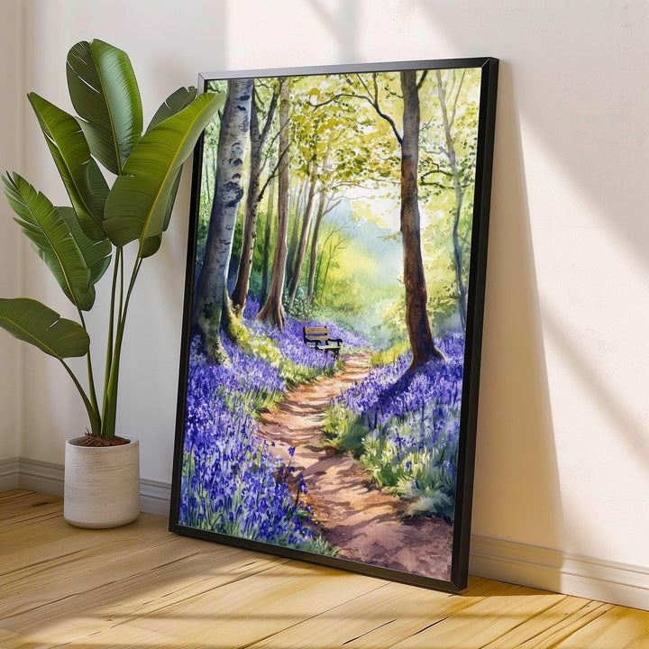 Forest of Dean Watercolour Painting UK Woodland Art Forest of Dean Poster Scenic Forest Art Nature Watercolour Decor