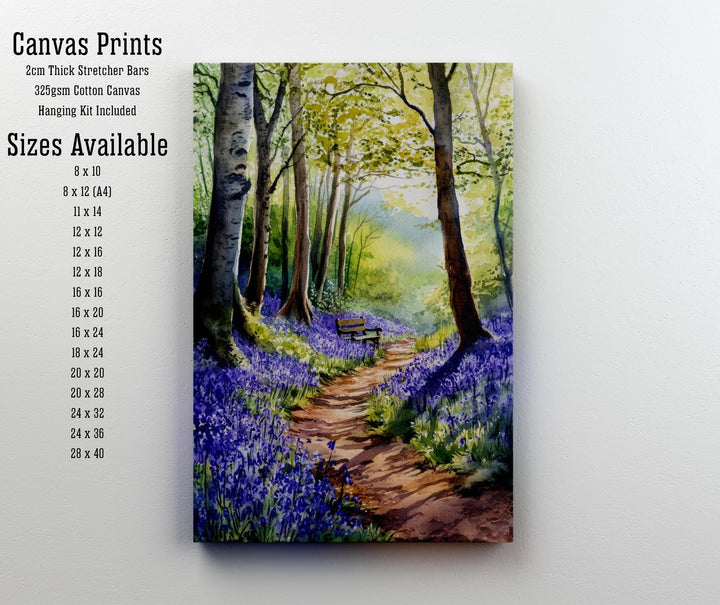 Forest of Dean Watercolour Painting UK Woodland Art Forest of Dean Poster Scenic Forest Art Nature Watercolour Decor