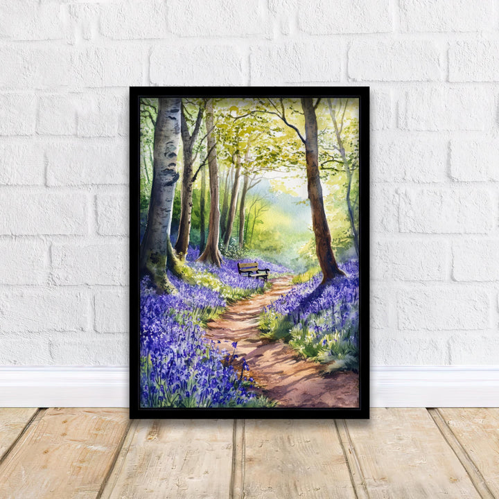Forest of Dean Watercolour Painting UK Woodland Art Forest of Dean Poster Scenic Forest Art Nature Watercolour Decor