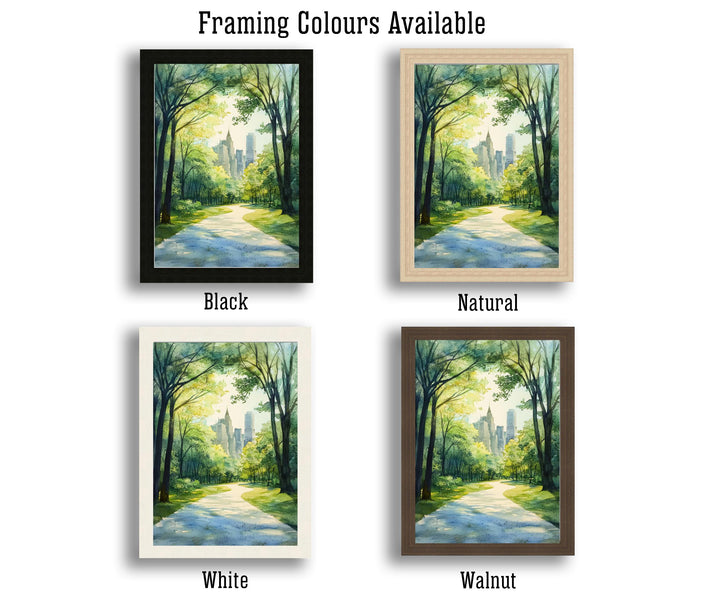 Central Park Watercolor Painting Wall Art Central Park Poster New York City Art Watercolor Art NYC Landscape Nature Lover Gift