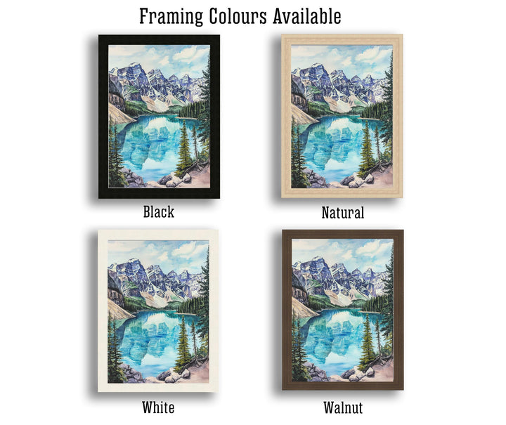 Banff Watercolor Painting Canadian Landscape Art Banff Poster Scenic Mountain Art Watercolor Nature Decor