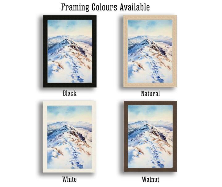Cat Bells Watercolor Painting, Lake District Art, Cat Bells Mountain Poster, Watercolor Landscape, Nature Wall Art, UK Travel Decor