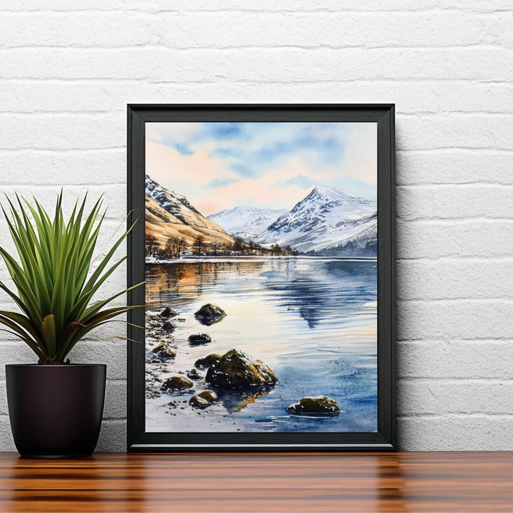 Ullswater Lake District Watercolor Painting Lake District Art Watercolor Landscape Ullswater Poster Scenic Lake Art UK Nature Art