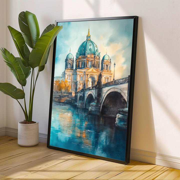 Berlin Watercolor Painting Berlin City Art Watercolor Landscape Berlin Poster German City Art Urban