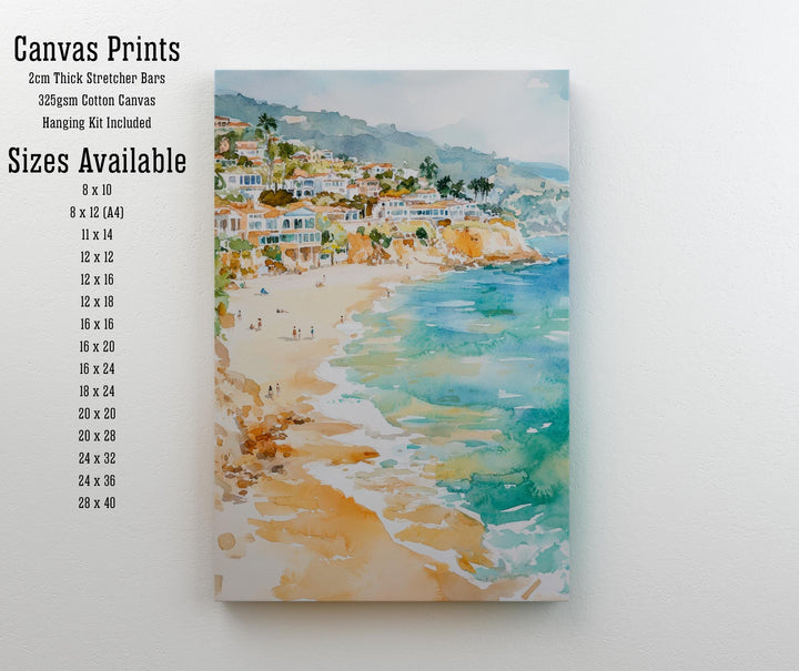 Laguna Beach Watercolor Painting California Coastal Art Laguna Beach Poster Watercolor Seascape Beach Art Scenic Laguna Beach Decor