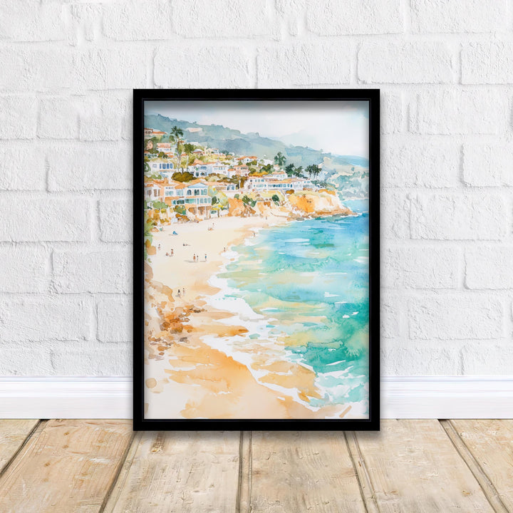 Laguna Beach Watercolor Painting California Coastal Art Laguna Beach Poster Watercolor Seascape Beach Art Scenic Laguna Beach Decor