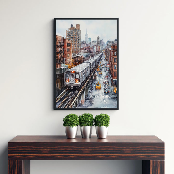 The Bronx Watercolor Painting NYC City Art Bronx Poster Watercolor Urban Landscape The Bronx