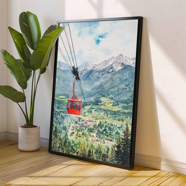 Estes Park Watercolor Painting Colorado Landscape Art Estes Park Poster Scenic Mountain Watercolor Nature Art