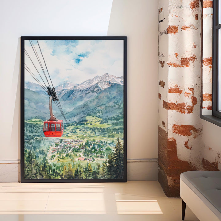 Estes Park Watercolor Painting Colorado Landscape Art Estes Park Poster Scenic Mountain Watercolor Nature Art