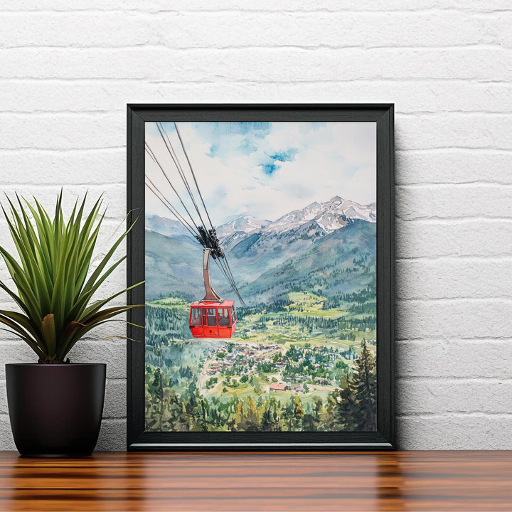 Estes Park Watercolor Painting Colorado Landscape Art Estes Park Poster Scenic Mountain Watercolor Nature Art