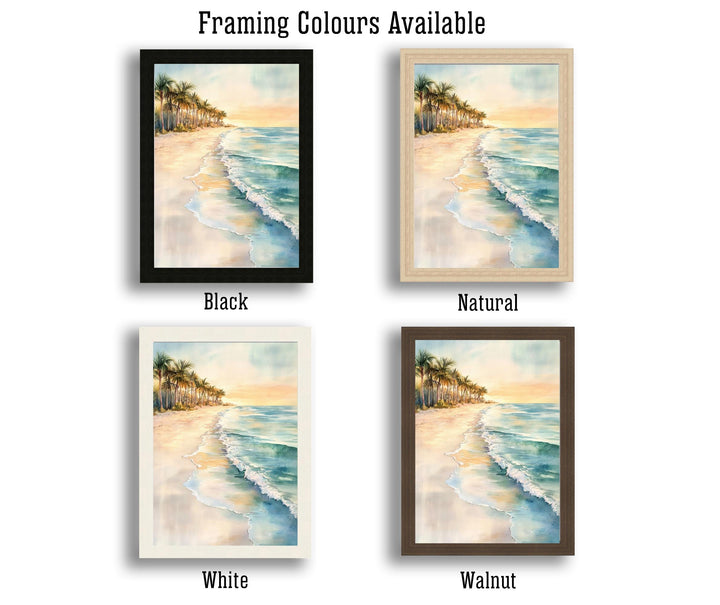 Marco Island Watercolor Painting Florida Beach Art Marco Island Poster Watercolor Seascape Tropical Art Scenic Marco Island Decor
